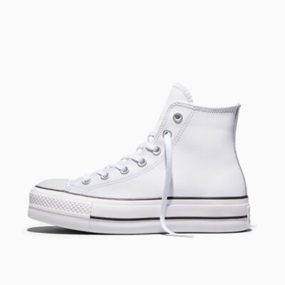 Classic White High-Top Women's Sneakers